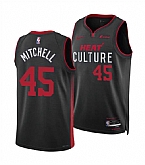 Men's Miami Heat #45 Davion Mitchell Black 2025 City Edition Stitched Jersey Dzhi,baseball caps,new era cap wholesale,wholesale hats